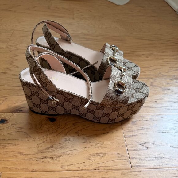 Gucci Womens Horsebit Platform Sandal (size 37) - Picture 3 of 5